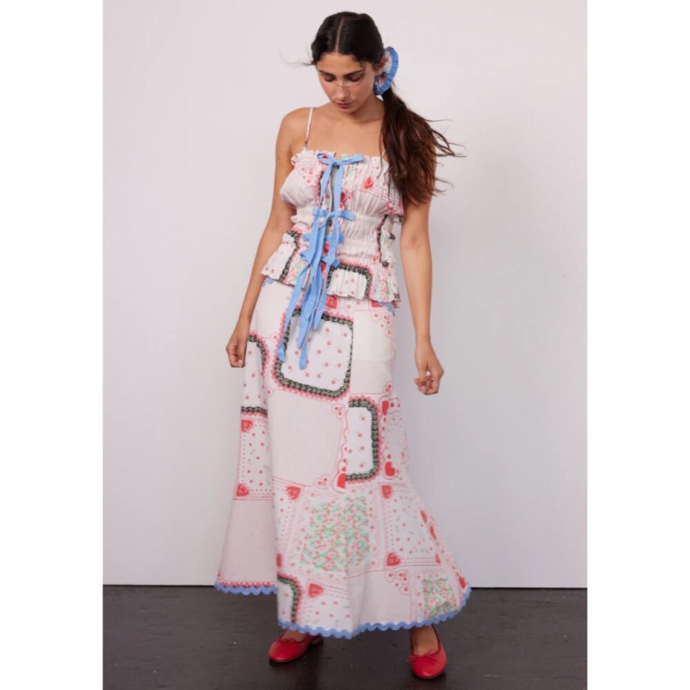 Colorful Patchwork Midi Skirt - Picture 3 of 8